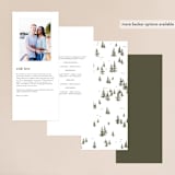 "into the mountains" - Wedding Programs in Olive by Helen Halik - Back of Card Options