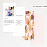 "Mod Brush" - Wedding Programs in Blush by Lisa Fee Paura - Back of Card Options
