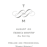 "Enamored" - Wedding Programs in Obsidian by Kimberly FitzSimons - Detail