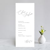"Bare" - Wedding Programs in Cloud by Kelly Nasuta - Front