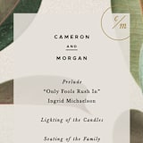 "Powder Room Florals" - Wedding Programs in Cream by Ariel Rutland - Detail