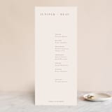 "Juniper" - Wedding Programs in Blush by Mere Paper - Front