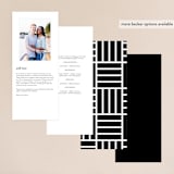 "Helena" - Wedding Programs in Quartz by 2birdstone - Back of Card Options