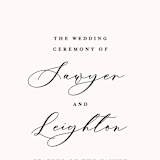 "Eternal" - Wedding Programs in Ecru by Carly Reed Walker - Detail