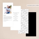 "Why Knot" - Wedding Programs in Ebony by Karen Glenn - Back of Card Options