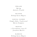 "Diantha" - Wedding Programs in Ink by Kimberly Morgan - Detail