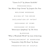 "The Space Between" - Wedding Programs in Sugar by Jessica Williams - Detail