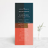 "painted colorblock" - Wedding Programs in Poppy by Angela Marzuki - Front
