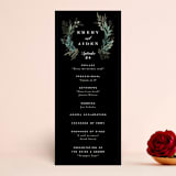 "Forest Crest" - Wedding Programs in Obsidian by Alethea and Ruth - Front