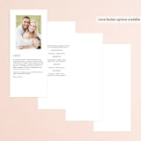 "Forest Crest" - Wedding Programs in Obsidian by Alethea and Ruth - Back of Card Options