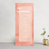 "Contemporary" - Wedding Programs in Peony by Liz Conley - Front