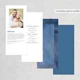 "Contemporary" - Wedding Programs in Peony by Liz Conley - Back of Card Options