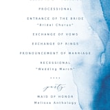 "Watercolor waves" - Wedding Programs in Ocean by Yuliya Evseeva - Detail