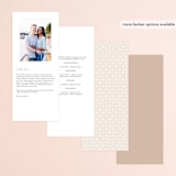 "Tallulah" - Wedding Programs in Linen by Jennifer Wick - Back of Card Options