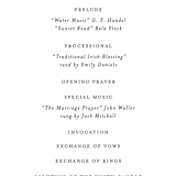 "Tallulah" - Wedding Programs in Linen by Jennifer Wick - Detail