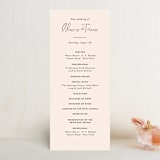 "Just the Two of Us" - Wedding Programs in Blush by Jennifer Wick - Front