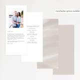 "Overjoyed" - Wedding Programs in Taupe by Ana Sharpe - Back of Card Options