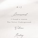 "Overjoyed" - Wedding Programs in Taupe by Ana Sharpe - Detail