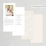 "Italia" - Wedding Programs in Taupe by Kelly Schmidt - Back of Card Options