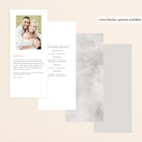 "Scripted Union" - Wedding Programs in Pearl by Kelly Schmidt - Back of Card Options