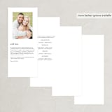 "Elysium" - Wedding Programs in Linen by Design Lotus - Back of Card Options