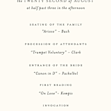 "Elysium" - Wedding Programs in Linen by Design Lotus - Detail