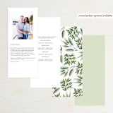 "Fresh Greens" - Wedding Programs in Emerald by Susan Moyal - Back of Card Options