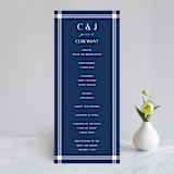 "window pane check" - Wedding Programs in Navy by Kerry Doyle - Front