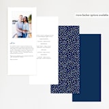 "Semi Formal" - Wedding Programs in Navy by Kerry Doyle - Back of Card Options