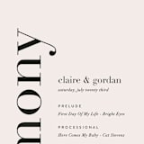 "The Loden" - Wedding Programs in Ivory by Kelly Schmidt - Detail