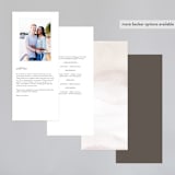 "Sloped" - Wedding Programs in Ecru by Everett Paper Goods - Back of Card Options