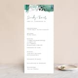 "Feathery Painted" - Wedding Programs in Teal by Erika Firm - Front