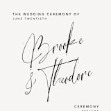 "Signature Style" - Wedding Programs in Ink by Design Lotus - Detail