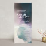 "Raptured" - Wedding Programs in Amethyst by Design Lotus - Front