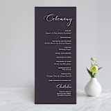 "Right Side" - Wedding Programs in Blackberry by Susan Brown - Front