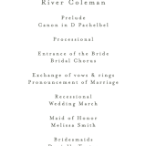 "beautiful posies" - Wedding Programs in Fresh by Phrosné Barwood - Detail