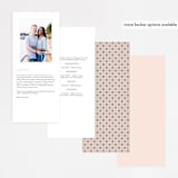 "Classical" - Wedding Programs in Blush by Michelle Taylor - Back of Card Options