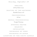 "garden path" - Wedding Programs in Ivory by Kristie Kern - Detail