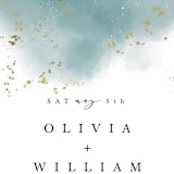 "Ethereal Dust" - Wedding Programs in Topaz by Hannah Williams - Detail