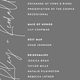 "printed" - Wedding Programs in Onyx by JoAnn Jinks - Detail