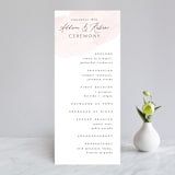 "Softly Layered" - Wedding Programs in Blush by Everett Paper Goods - Front