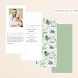 "Botanical Seal" - Wedding Programs in Pastel by Kristen Smith - Back of Card Options