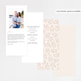 "Scarlet" - Wedding Programs in Blush by Hooray Creative - Back of Card Options