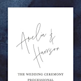 "Plain and Simple" - Wedding Programs in Sapphire by Chris Griffith - Detail