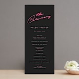 "Crazy in Love" - Wedding Programs in Hot Pink by Design Lotus - Front