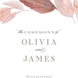 "Fallen" - Wedding Programs in Rust by Creo Study - Detail