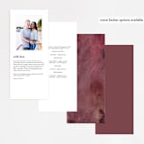 "floral corner" - Wedding Programs in Marsala by Cass Loh - Back of Card Options