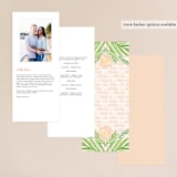 "Posie Garden Bouquet" - Wedding Programs in Peach by Erika Firm - Back of Card Options