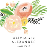 "Posie Garden Bouquet" - Wedding Programs in Peach by Erika Firm - Detail
