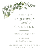 "Ensconce" - Wedding Programs in Leaf by Kristie Kern - Detail